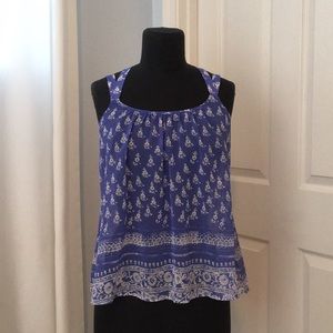 Express blue floral tank